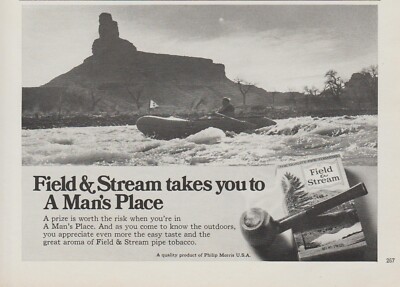 field and stream pipe tobacco 1971 Field & Stream Pipe Tobacco - White Water Rafting - Magazine Print Ad  Photo