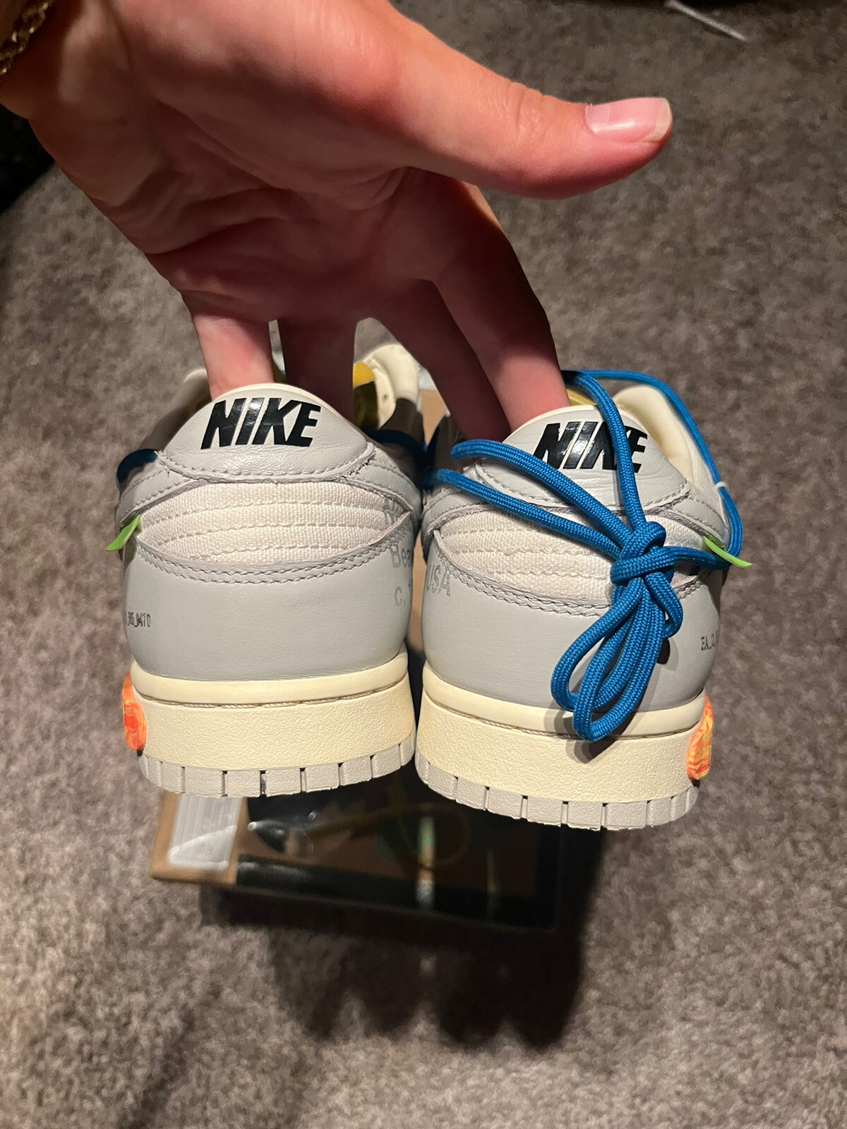 OFF WHITE X NIKE Taglia 10 5 Nike Dunk Low x bianco sporco lotto 10 di 50 2021