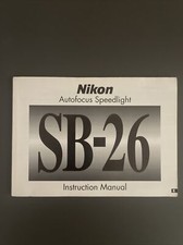 Nikon SB-26 Speedlight Instruction Manual in English Nice Condition.