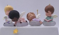 4 Vintage Hallmark Keepsake Mary's Angels-Iris, Joy, Jasmine, Violet Ships FREE