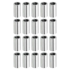 20-Pack M4x0.7mm Round Coupling Nut 10mm Threaded Sleeve Rod Bar Connector