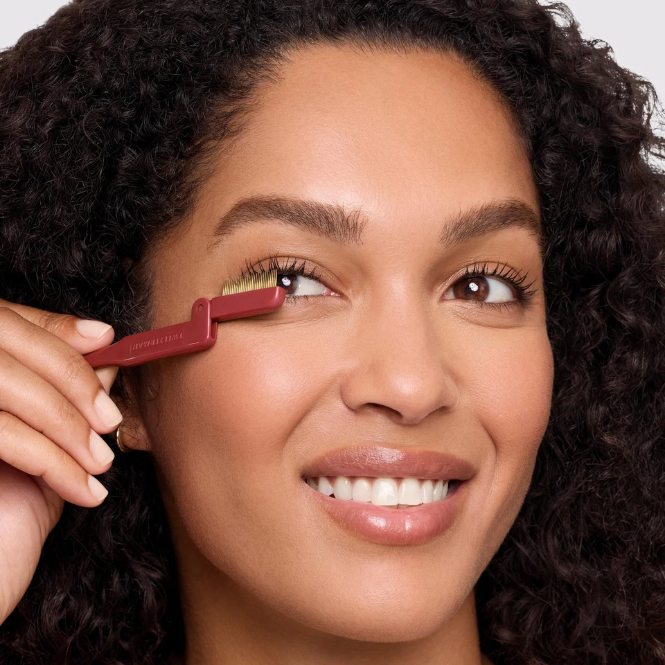 Juego de regalo de pestañas rosa vintage Tweezerman - Rizador de pestañas de maquillaje y herramienta iLashcomb Foto 4 de 4