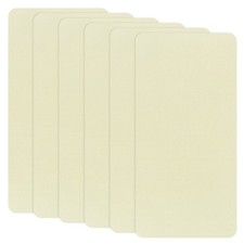 6-Pack 7.9x3.9" Polyester Fabric Repair Self-Adhesive Patches, Beige