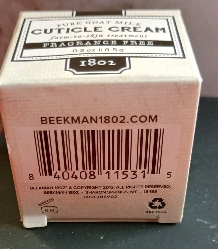Novo na caixa Beekman 1802 puro creme de cutícula leite de cabra 0,3 oz sem fragrância - Imagem 4 de 4