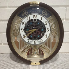 Seiko Melodies in Motion Wall Clock 2020 Swarovski Crystals QXM386BRH 