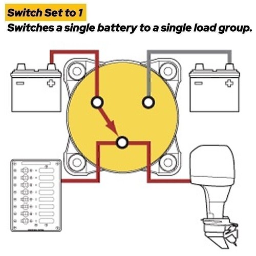 6007 M-Series Dual Battery Switch Selector 4Position Marine Boat for Marine Boat - Bild 2 von 10