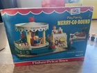 Vintage Fisher-Price Little People merry-go-round Carousel w/ box 1972 Working