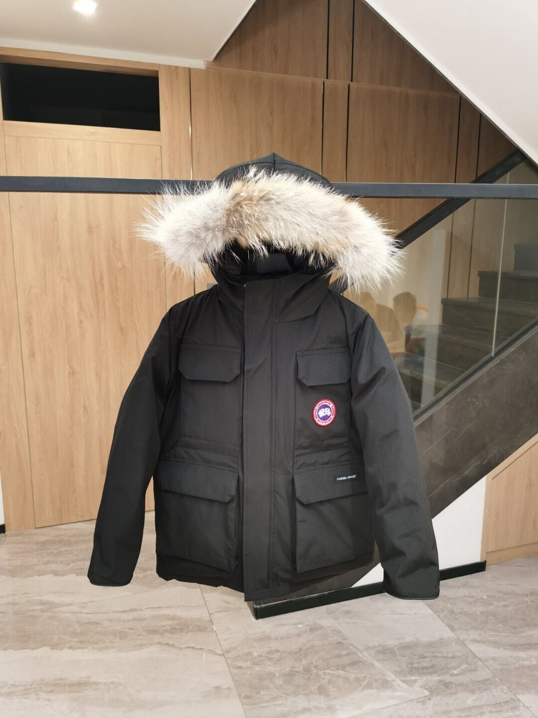 120cm size Canada Goose kids jacket - black