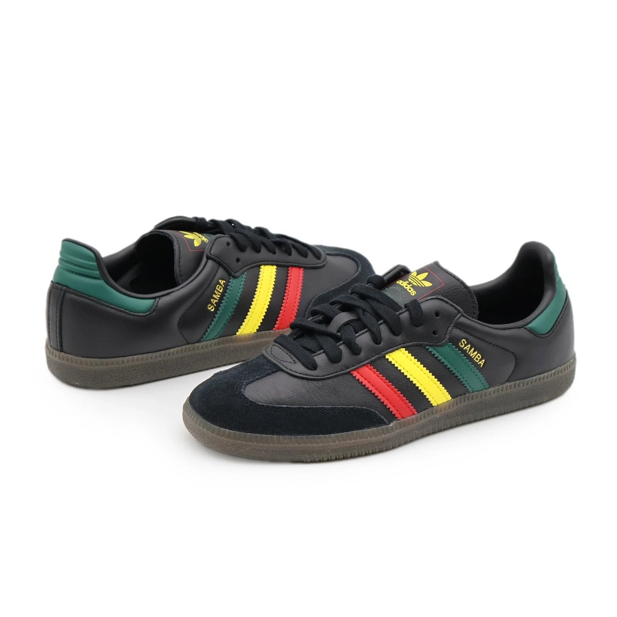 IH3119 adidas Originals Samba OG Rasta Core Black Green Yellow Red