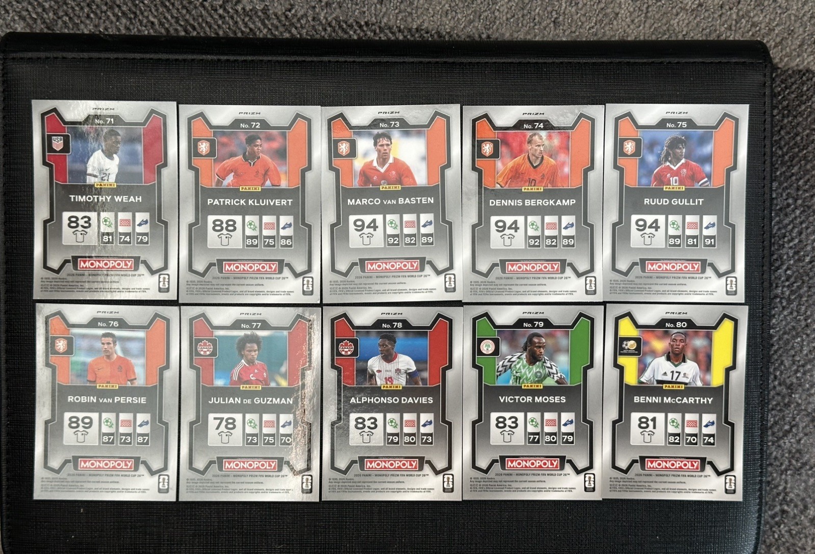🔥GOLD CRACKED ICE COMPLETE SET! Panini Prizm 2026 FIFA World Cup Monopoly Messi view 2