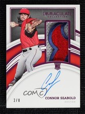 2022 Panini Immaculate Rookie Pink 2/8 Connor Seabold #129 Patch Auto 10qe
