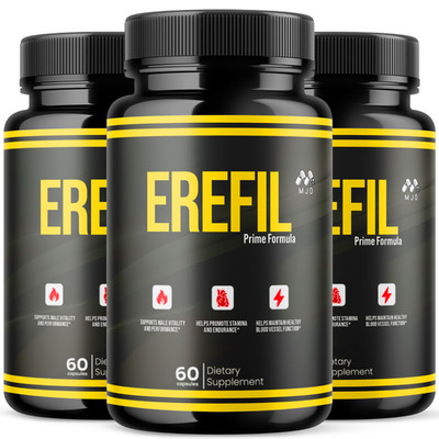 (3 Pack) Erefil Advanced Male Health Max Support Supplement Ero Fil 180 Capsules