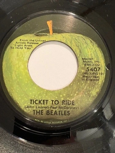 THE BEATLES {Pop Rock 45}  TICKET TO RIDE / YES IT IS   ♫hear