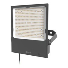 LED Floodlight With Photocell Black IP65 Outdoor Security Garden Light  300W