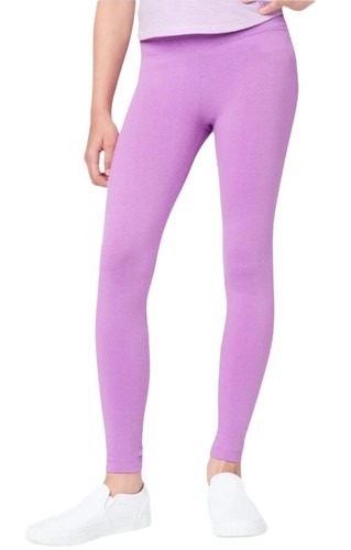 Justice Girls Leggings Purple 10 Full Length Elastic Waistband Stretch Logo - Picture 1 of 10
