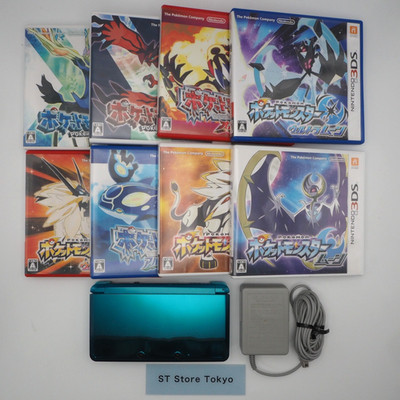 任天堂３ＤＳ 充電器　ポケットモンスター　ウルトラサン　アルファサファイア Nintendo 3DS Aqua Blue & Pokemon X Y Ultra Sun Moon Omega
