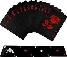 Joyoldelf Playing Cards, Waterproof Deck of Cards with Unique Pattern & Flower B