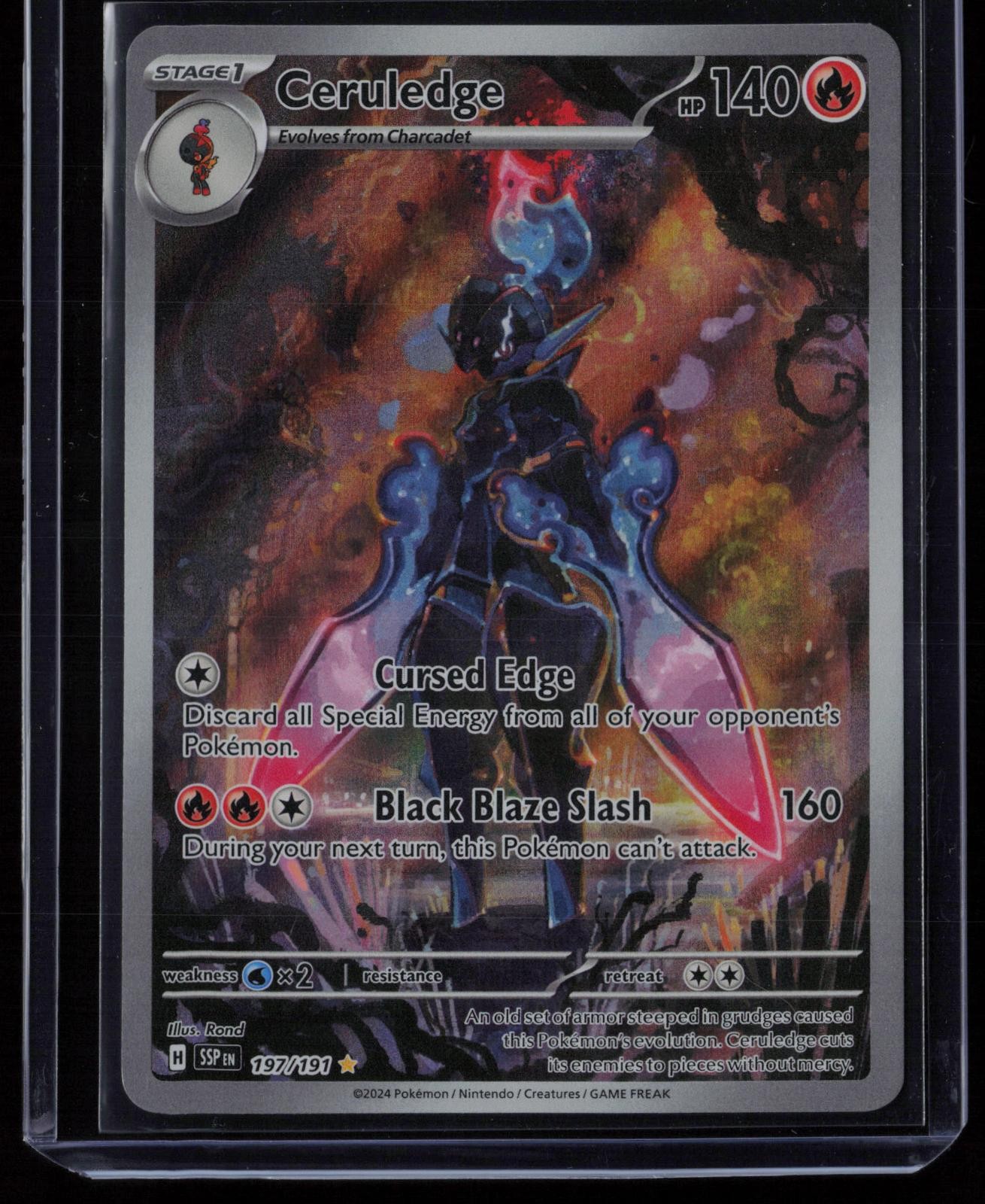 197 191 pokemon card Ceruledge 2024 Scarlet & Violet: Surging Sparks #197/191 Illustration Rare  Price Guide