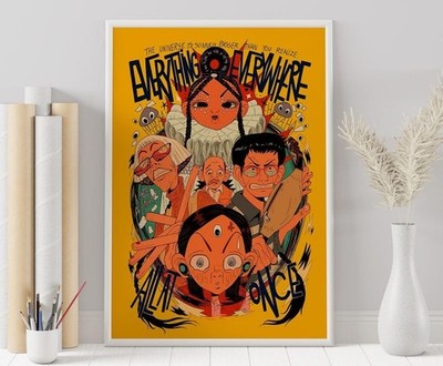Everything Everywhere All at Once Illustrated Movie Poster