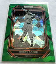 2023 Panini Prizm Baseball Bobby Doerr Boston Red Sox Green Cracked Ice #289