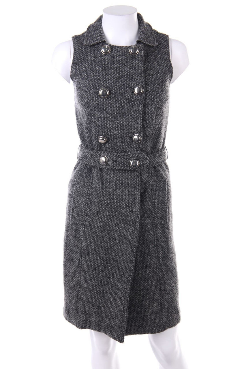 FILA MANGO SUIT giubbotto due file con cintura S toni grigio