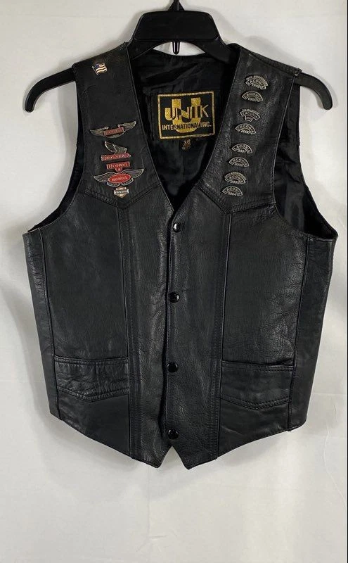 Black Leather Vintage Vests for Men for sale | eBay