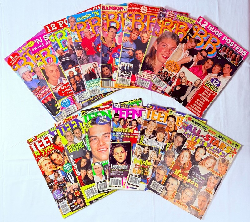 NSYNC Back Street Boys Spice Girls Hanson 90s BB Teen Beat Magazines Lot of 14