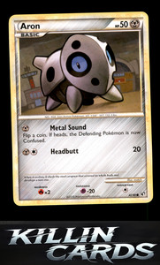 Aron 42/90 Pokemon Common Undaunted Card NM