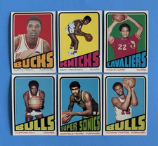1972-73 Topps 123 Basketball Cards (12 Rookies & 3 Hall of Famers - see listing)