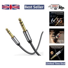 Durable Braided 6.35mm Male-to-Male Cable - Ideal for Instruments & Amps
