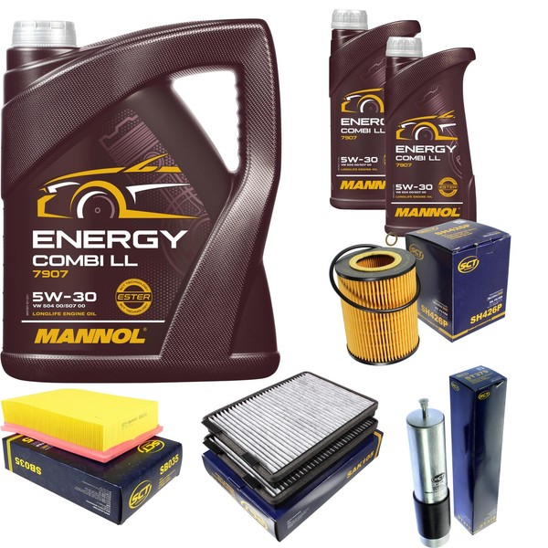 SCT Inspektionspaket 7L Mannol Energy Combi LL 5W-30 FüR BMW 5Er E39 523I 520I-image