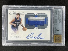2020-21 Panini Flawless Luka Doncic Horizontal Patch Jersey Auto /15 BGS 9/10