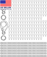 700Pcs Lobster Claw Clasps and Open Jump Rings Set, 12MM Necklace Clasp and Clos
