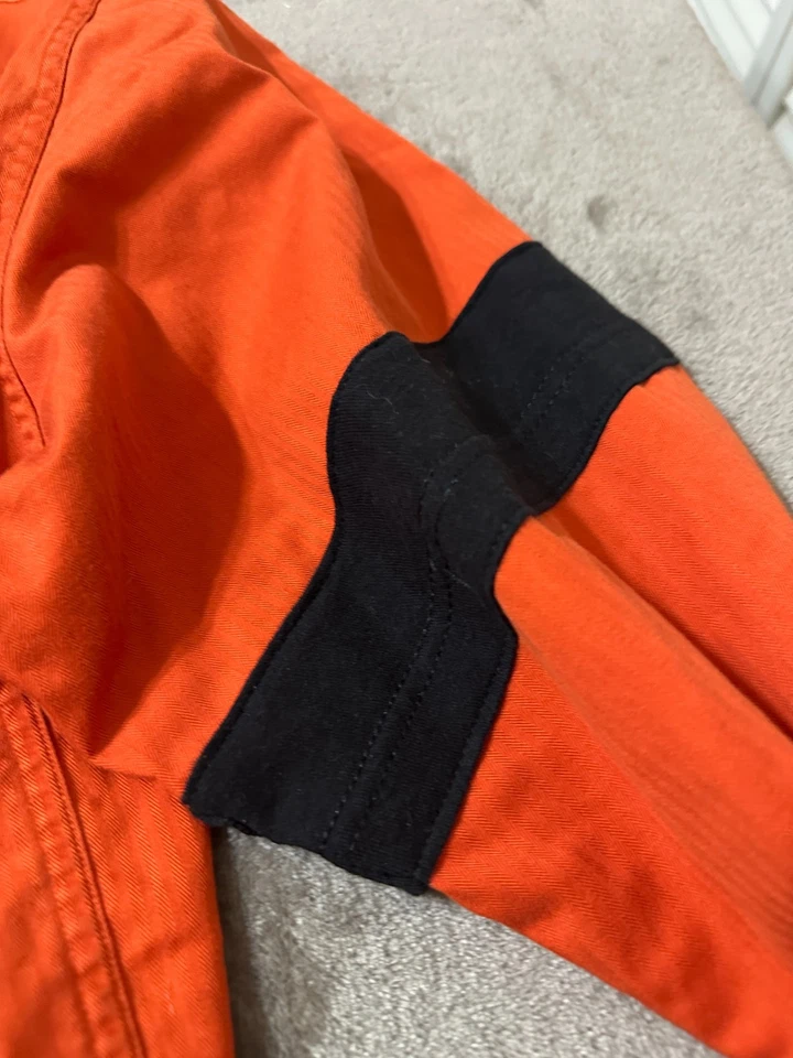 Camisa con botones naranja personalizada Skull Horror para hombre talla XXL de Velvet Familiar Foto 2 de 4