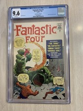 FANTASTIC FOUR 1 GOLDEN RECORD COMIC CGC 9.6 RARE WHITE PAGES MMMS 1966 NEW CASE