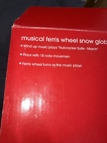 VTG Musical Ferris Wheel Snow Globe Windup Plays Nutcracker Suite March JCPenney - Picture 9 of 9