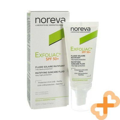 Noreva Exfoliac Glättung Suncare Flüssigkeit SPF50 + Schutz Uva-Uvb Fettige Haut