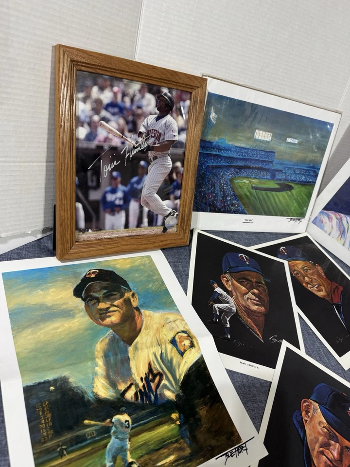 Lote de 8 impresiones de gemelos de Minnesota Killebrew Puckett Hunter 1963 West Oil LEER FOLD HAR Foto 2 de 4