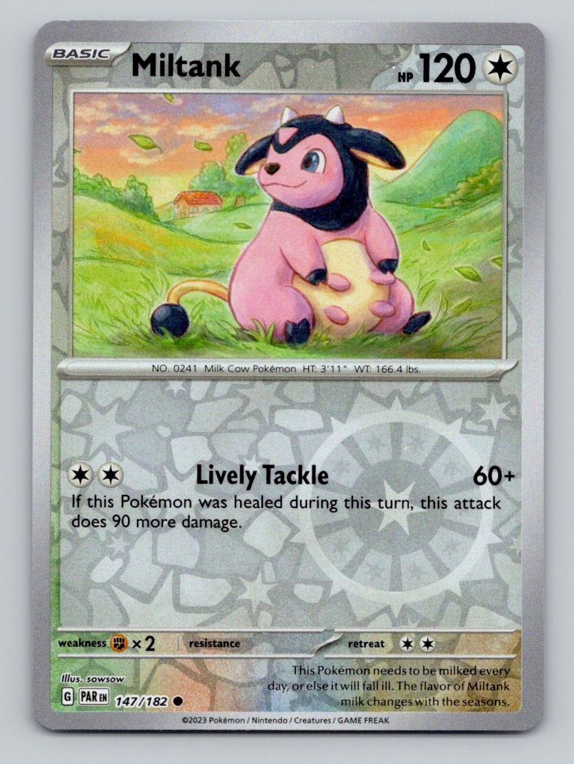 Miltank 147/182 Common Paradox Rift Pokemon Reverse Holo Near Mint