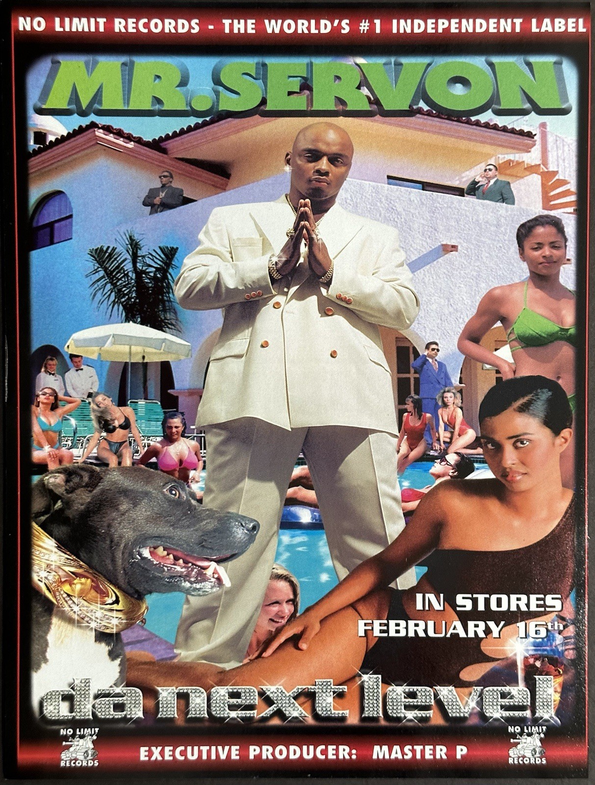8.5x11 OG Rap Promo Ad Poster Mr Serv On Da Next Level Master P No Limit Records