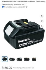 Makita 18-Volt 3.0 Ah Lithium-ion Battery Pack BL1830 Genuine Tested-A4B1-14