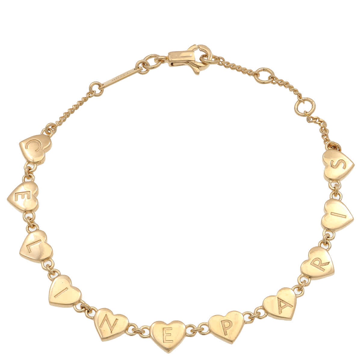 ♡ CELINE ♡ Vintage ♡ charm bracelet ♡ CELINE * Vintage Silver Tone Arc De Triomphe & Globe Charm