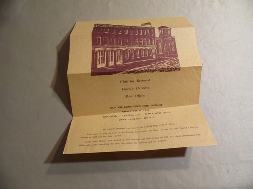 Vintage Visit The Restored Lincoln Herndon Law Offices Springfield Illinois