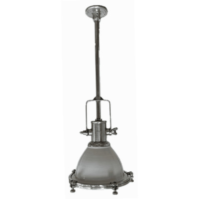 WISKA Aluminum Pendant Light with White Enamel Shade