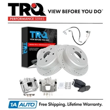 TRQ Performance Brake Pad & Rotor Kit Semi-Metallic Fits Jeep