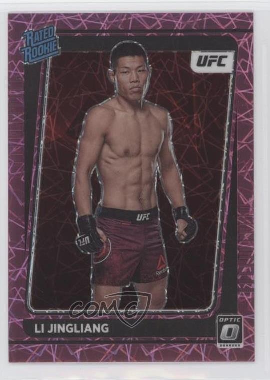 2022 Donruss Optic UFC Pink Velocity Prizm 29/79 Li Jingliang #113 Rookie RC 7s2