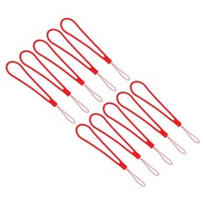 18.5cm Silicone Wrist Strap Lanyards, 10 Pcs Short Lanyard, Red Style 2