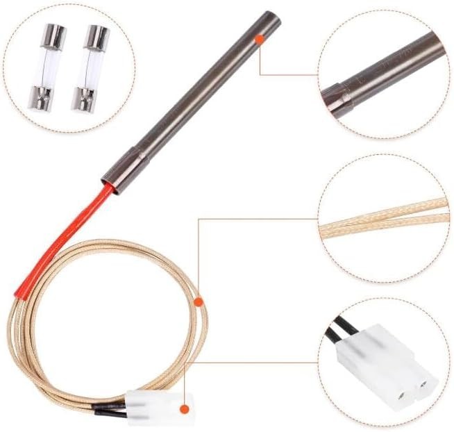 2 Pack Hot Rod Igniter Kit Replacement for Pit Boss, Pellet Grill Igniter Rod He