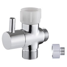 Bidet T adapter with shut off brass valve 7/8 x7/8 x1/2 or 3/8 tee connector US  