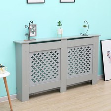 Large Grey Radiator Cover MDF Wooden Home Decorative Modern Seconds